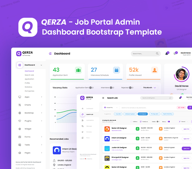 Download Qerza Job Portal Admin Dashboard Bootstrap HTML Template